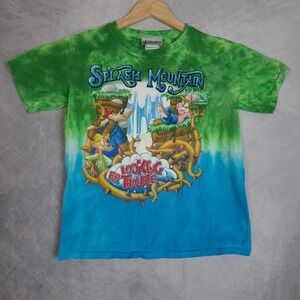 Vintage Disney Splash Mountain Shirt Youth XS Tie Dye Looking For Trouble
